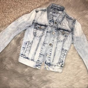 Distressed Light Washed Jean Jacket